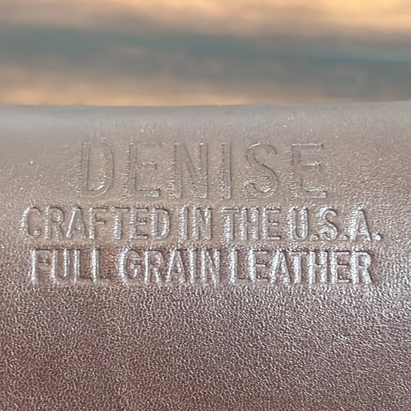 Denise Messenger Shoulder Bag Full Grain Leather Made in USA Academia  Preppy - Picture 12 of 13